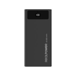 RealPower PB-20k PD 20000 mAh Juoda - Image 3