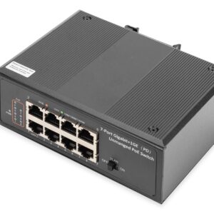 Digitus DN-651113 tinklo komutatorius Ne-valdomas Gigabit Ethernet (10/100/1000) Maitinimas per Eternetą (PoE) Juoda - Image 1