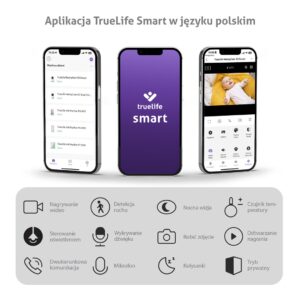 Elektroninė kūdikio stebėjimo TrueLife NannyCam S3 Smart - Image 3