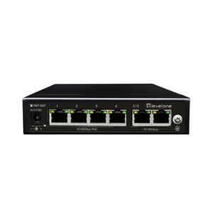 LevelOne FEP-0631 tinklo komutatorius Fast Ethernet (10/100) Maitinimas per Eternetą (PoE) Juoda - Image 1
