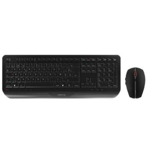 CHERRY Gentix Desktop klaviatūra Pelė įskaityta Biuras Radijo dažnio belaidė Šveicariškas Juoda