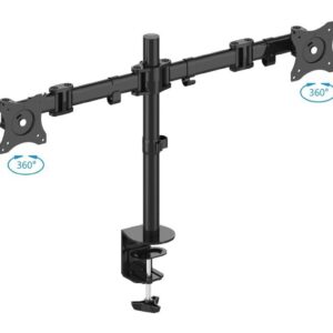 PureMounts PM-OFFICE-02 monitoriaus laikiklis arba stovas 68,6 cm (27") Stalas Juoda - Image 3