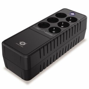 Conceptronic ZEUS09E nepertraukiamo maitinimo resursai (UPS) Budėjimo režimas (neprisijungus) 0,85 kVA 490 W 6 AC išvestis(ys / čių)