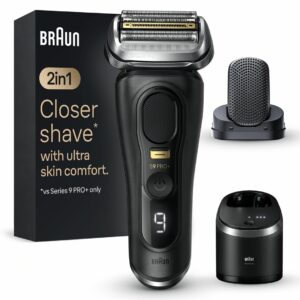 Braun Series 9 Pro+ 9590cc Wet & Dry Skustuvas Apkarpymo mašinėlė Juoda