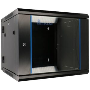 Extralink 6U 600X600 AZH WALL-MOUNTED RACKMOUNT CABINET SWING TYPE BLACK Sieninis stovas Juoda