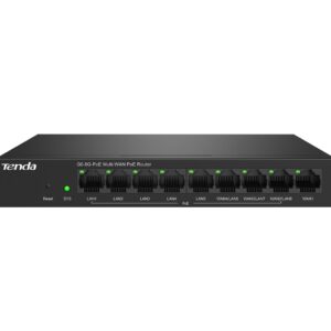 Tenda G0-8G-PoE laidinis maršrutizatorius Gigabitinis eternetas Juoda