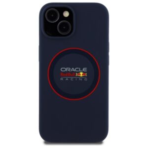 Red Bull RBHMP14S24SIILVR Apple iPhone 14 6.1" kietas dėklas navy Silicone Red Ring MagSafe - Image 3
