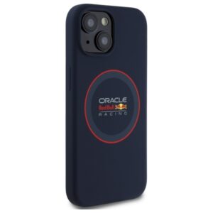 Red Bull RBHMP14S24SIILVR Apple iPhone 14 6.1" kietas dėklas navy Silicone Red Ring MagSafe - Image 4