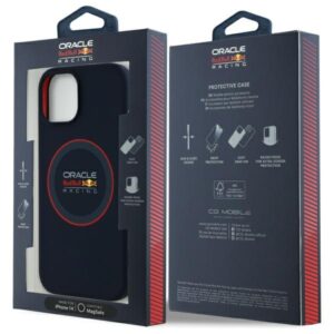 Red Bull RBHMP14S24SIILVR Apple iPhone 14 6.1" kietas dėklas navy Silicone Red Ring MagSafe - Image 8