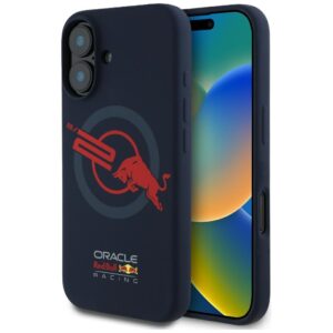 Dėklas Red Bull HC Silicone ORBR20 Logo Red Lining to Apple iPhone 16 MagSafe navy blue