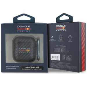 Dėklas Red Bull PU Carbon Logo skirtas AirPods 1/2 juodos spalvos - Image 3