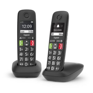 Gigaset E290 Duo Analoginio ryšio telefono ragelis Skambintojo ID Juoda - Image 2