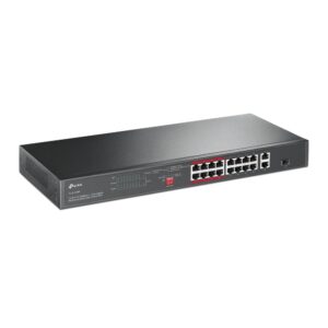 TP-Link TL-SL1218P tinklo komutatorius Ne-valdomas Gigabit Ethernet (10/100/1000) Maitinimas per Eternetą (PoE) 1U Juoda - Image 2