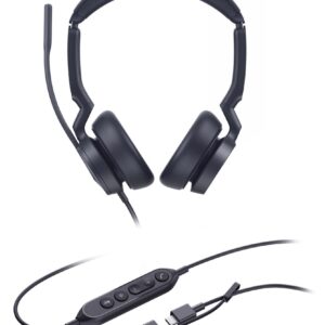 Yealink UH46 Dual UC USB-C/A Laisvų rankų įranga Vielinis Su lankeliu Biuras / skambučių centras USB Type-C / USB Type-A Juoda - Image 1