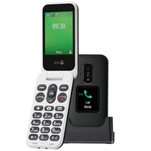 Doro Leva E30 7,11 cm (2.8") 142,7 g Juoda, Balta Bazinis telefonas