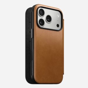 Nomad Modern Leather Folio mobiliojo telefono dėklas 16 cm (6.3") „Folio“ Gelsvai rudas - Image 1