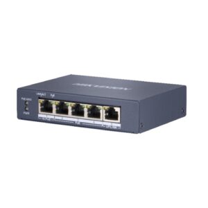 Hikvision DS-3E0505HP-E tinklo komutatorius Ne-valdomas Gigabit Ethernet (10/100/1000) Maitinimas per Eternetą (PoE) Mėlyna