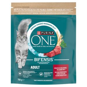 PURINA One Bifensis Adult Rich in beef - sausas kačių maistas - 750g