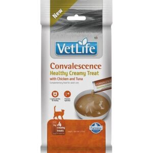 FARMINA Vet Life Cat Convalescence Creamy treat with Chicken & Tuna box – skanėstas katei – 4x15g