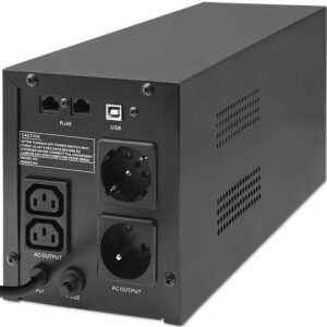Qoltec 53771 nepertraukiamo maitinimo resursai (UPS) „Line-Interactive“ 2 kVA 1200 W 2 AC išvestis(ys / čių) - Image 3