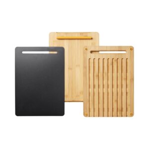 Fiskars 1057550 pjaustymo lentelė Stačiakampio formos Bamboo, Plastikas Bamboo, Juoda