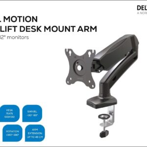 Deltaco ARM-534 monitoriaus laikiklis arba stovas 81,3 cm (32") Stalas Juoda - Image 3