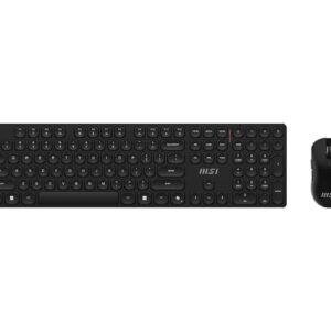 MSI FORGE K210 WIRELESS COMBO klaviatūra Pelė įskaityta Namams / biurui USB Juoda - Image 1