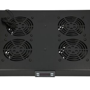 Extralink 19" RACK MOUNT FAN PANEL (4 FANS) WITH THERMOSTAT Ventiliatoriaus panelė - Image 2