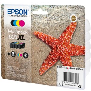 Epson C13T03A64010 rašalo kasetė 1 vnt Originalus Didelė (XL) išeiga Juoda, Žydras, Rausvai raudona, Geltona
