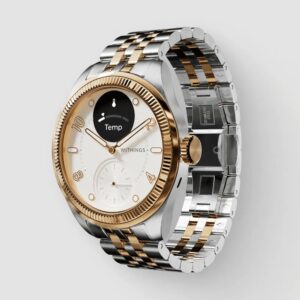 Withings ScanWatch Nova OLED 39 mm Hibridas Auksas, Nerūdijančiojo plieno GPS (palydovinis)
