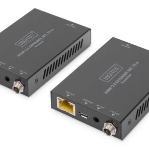 Digitus DS-55506 vaizdo ir garso signalų ilgintuvas AV siųstuvas ir imtuvas Juoda