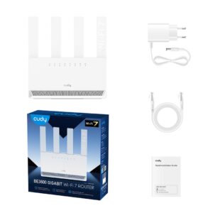 Cudy WR3600E belaidis maršrutizatorius Gigabitinis eternetas Dviguba juosta (2,4 GHz / 5 GHz) Balta - Image 3