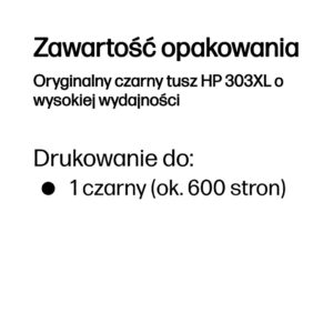 HP Originali didelės išeigos juodo rašalo kasetė 303XL - Image 3