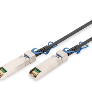 Digitus DN-81242 „InfiniBand“ arba pluoštinis optinis kabelis 2 m SFP28 DAC Juoda - Image 1