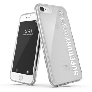 SuperDry Snap Apple iPhone 6/6s/7/8/SE 2020 /SE 2022 skaidrus Dėklas baltos spalvos/baltos spalvos 41573