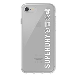 SuperDry Snap Apple iPhone 6/6s/7/8/SE 2020 /SE 2022 skaidrus Dėklas baltos spalvos/baltos spalvos 41573 - Image 2