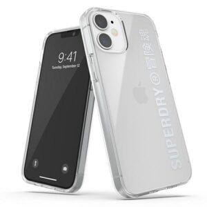 SuperDry Snap Apple iPhone 12 mini skaidrus Dėklassrebrny/silver 42590