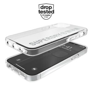 SuperDry Snap Apple iPhone 12 mini skaidrus Dėklassrebrny/silver 42590 - Image 4