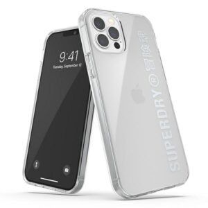SuperDry Snap Apple iPhone 12/12 Pro skaidrus Dėklas srebrny/silver 42591 - Image 1