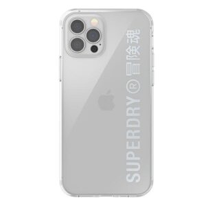 SuperDry Snap Apple iPhone 12/12 Pro skaidrus Dėklas srebrny/silver 42591 - Image 2