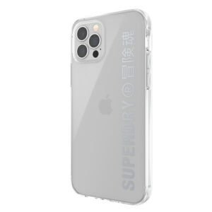 SuperDry Snap Apple iPhone 12/12 Pro skaidrus Dėklas srebrny/silver 42591 - Image 3