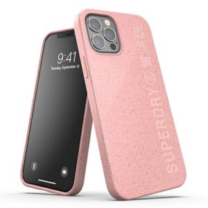 SuperDry Snap Apple iPhone 12/12 Pro Compostable Dėklas różowy/rožinės spalvos 42621 - Image 1