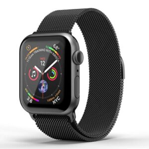SuperDry Watchband Apple Watch 38/40/41mm Series 1/2/3/4/5/6/7/8/SE/SE2/SE3 Chainmail juodos spalvos 41681