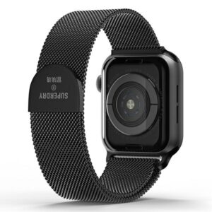SuperDry Watchband Apple Watch 38/40/41mm Series 1/2/3/4/5/6/7/8/SE/SE2/SE3 Chainmail juodos spalvos 41681 - Image 2