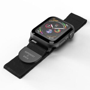 SuperDry Watchband Apple Watch 38/40/41mm Series 1/2/3/4/5/6/7/8/SE/SE2/SE3 Chainmail juodos spalvos 41681 - Image 3