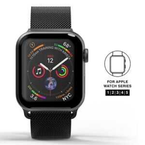 SuperDry Watchband Apple Watch 38/40/41mm Series 1/2/3/4/5/6/7/8/SE/SE2/SE3 Chainmail juodos spalvos 41681 - Image 4