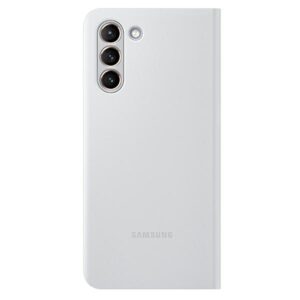 Dėklas Samsung EF-NG996PJ S21+ G996 light pilkos spalvos LED View Cover - Image 2