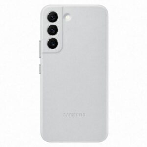 Dėklas Samsung EF‑VS901LJ S22 S901 light pilkos spalvos Leather Cover