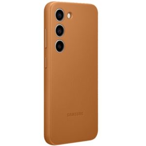 Samsung EF-VS916LA S23+ S916 camel Leather dėklas