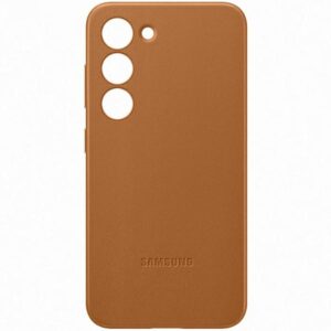Samsung EF-VS916LA S23+ S916 camel Leather dėklas - Image 2